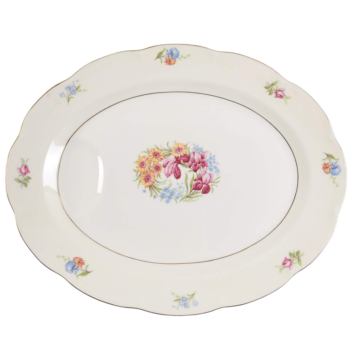 Breton (New York) 14" Oval Serving Platter by Haviland-1