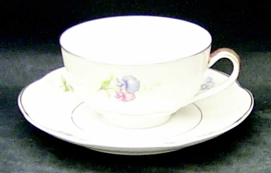 Breton (New York) Flat Cup & Saucer Set by Haviland-1