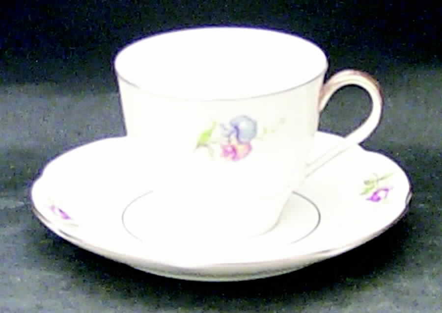 Breton (New York) Flat Demitasse Cup & Saucer Set by Haviland-1