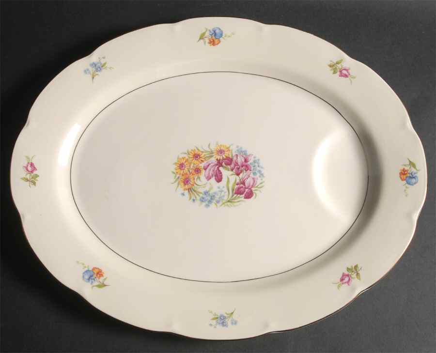 Breton (New York) 16" Oval Serving Platter by Haviland-1