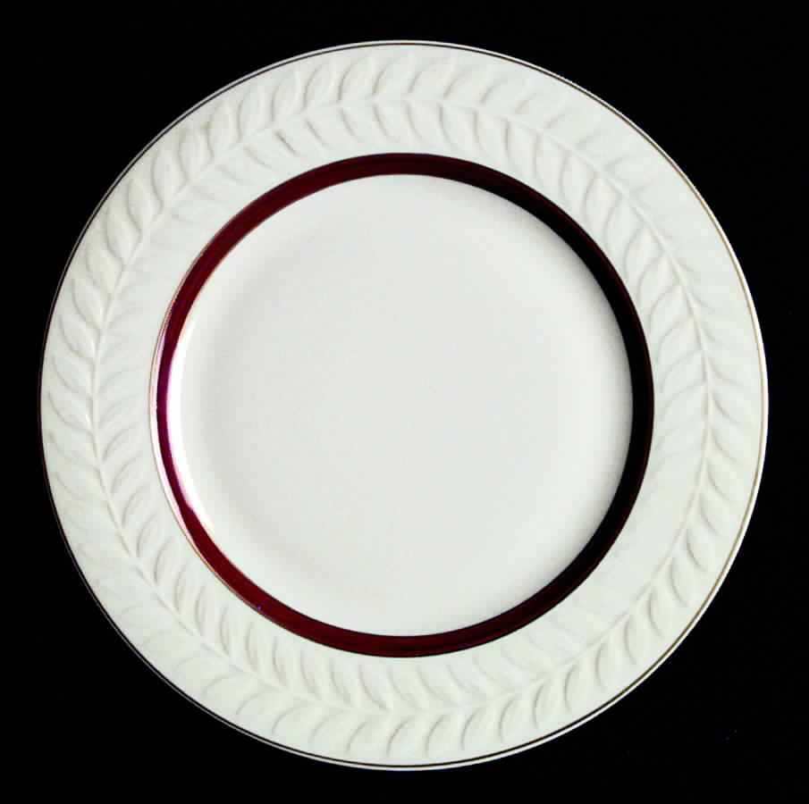 Brighton Maroon Luncheon Plate by Haviland-1