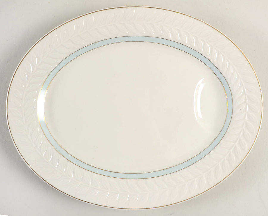 Brighton Turquoise 11" Oval Serving Platter by Haviland-1
