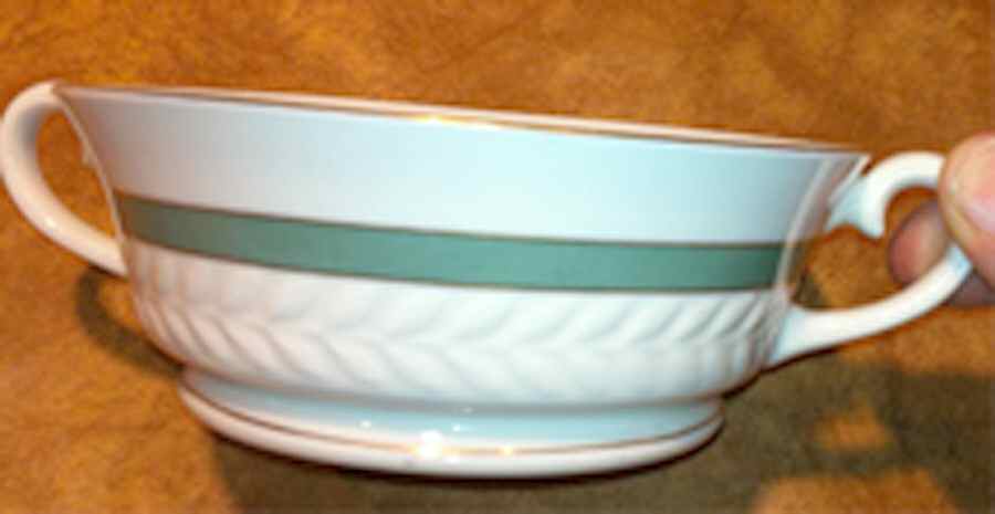 Brighton Turquoise Footed Cream Soup Bowl by Haviland-1