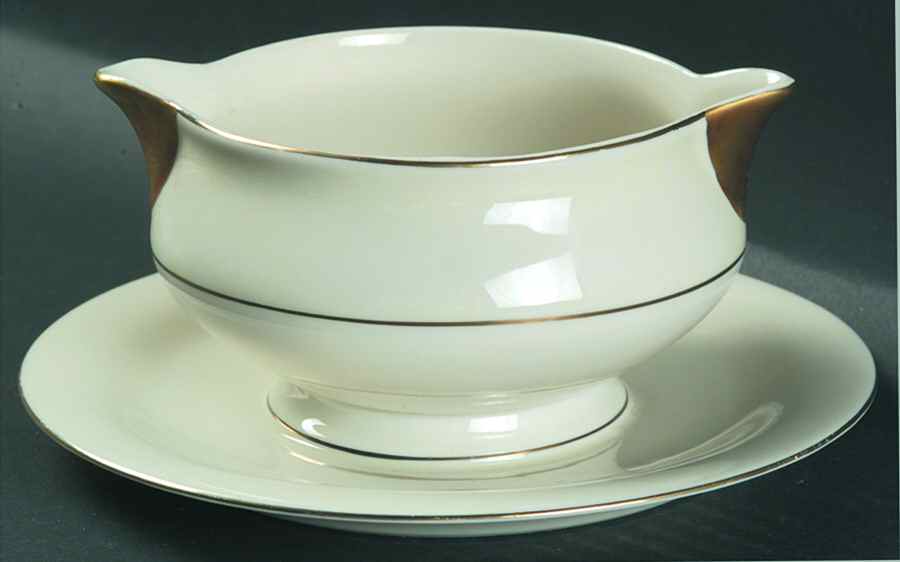 Brookfield Gravy Boat with Attached Underplate by Haviland-1