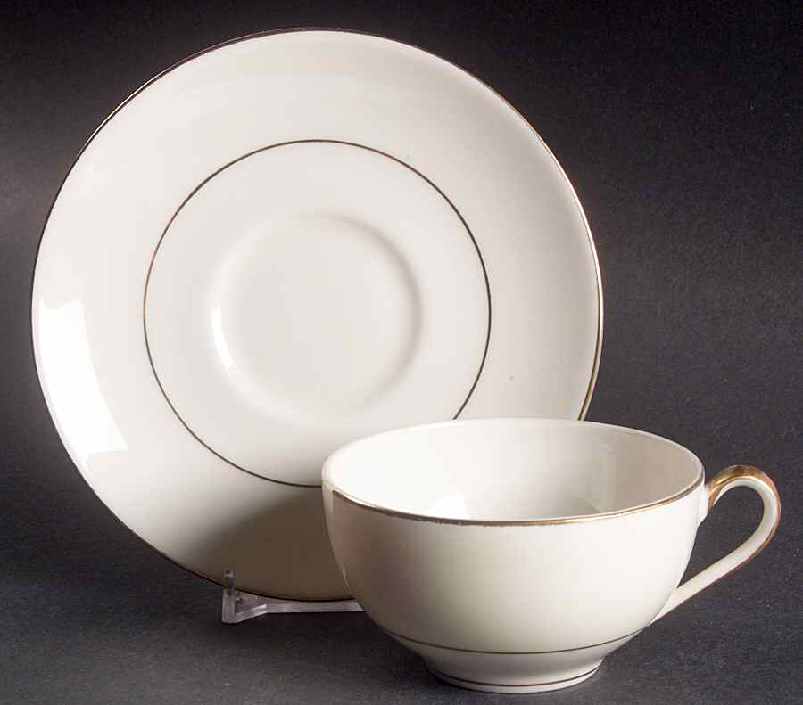 Brookfield Flat Cup & Saucer Set by Haviland-1