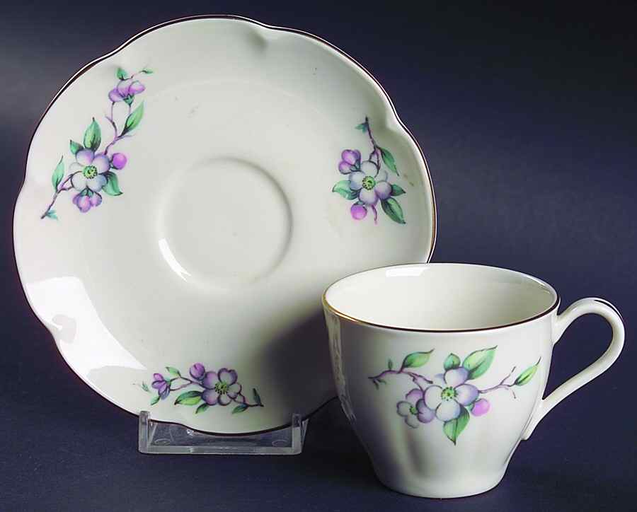 Brookside Flat Demitasse Cup & Saucer Set by Haviland-1