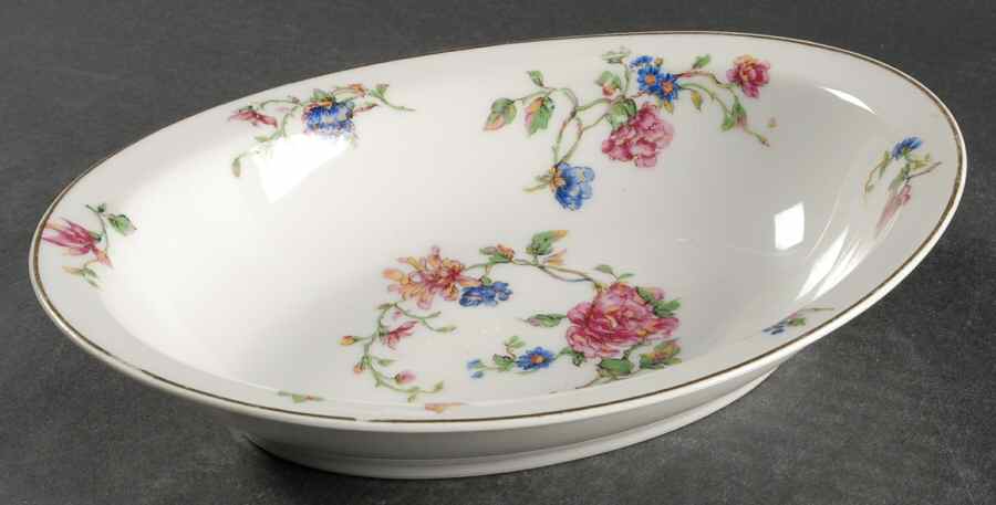 Briar Rose 9" Oval Vegetable Bowl by Haviland-1