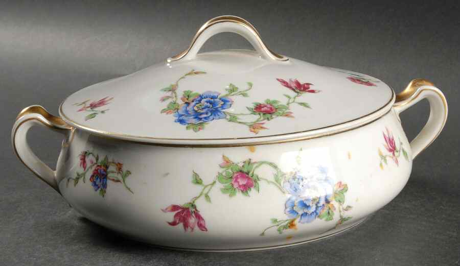 Briar Rose Round Covered Vegetable by Haviland-1