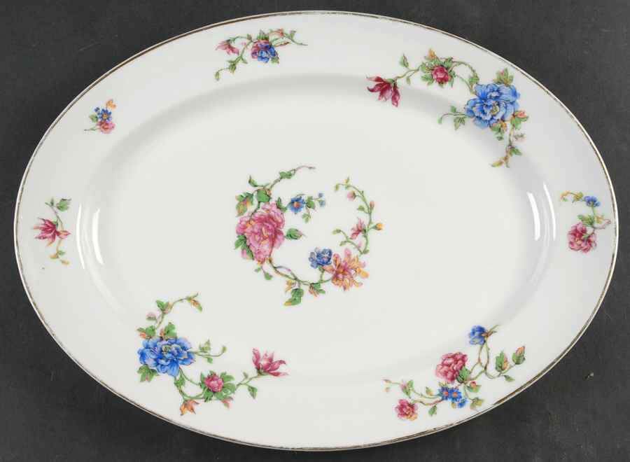 Briar Rose 13" Oval Serving Platter by Haviland-1