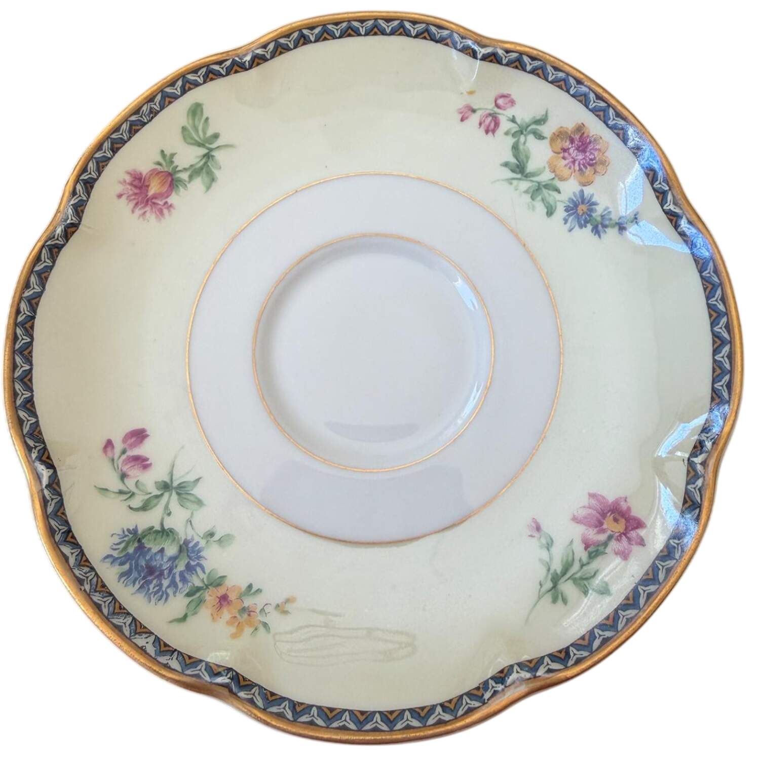Burgundy Saucer by Haviland-1