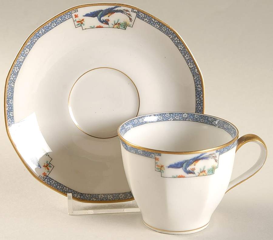 Calcutta (All White) Flat Demitasse Cup & Saucer Set by Haviland-1