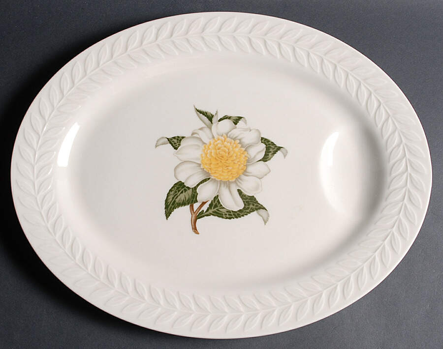Camellia 16" Oval Serving Platter by Haviland-1