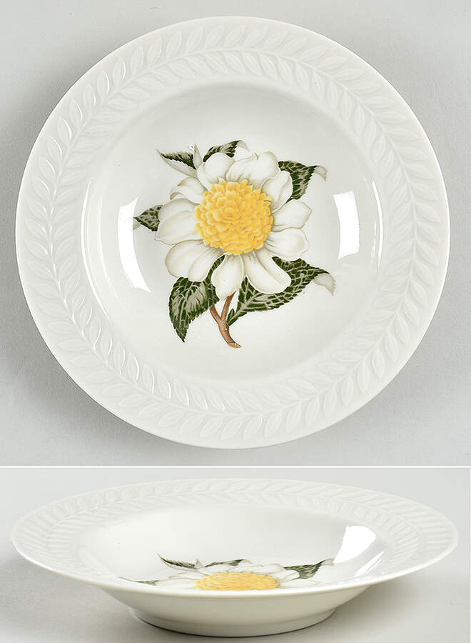 Camellia Rim Soup Bowl by Haviland-1