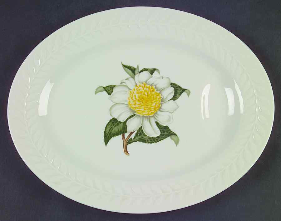 Camellia 11" Oval Serving Platter by Haviland-1