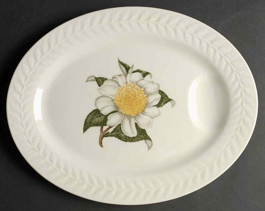 Camellia 14" Oval Serving Platter by Haviland-1