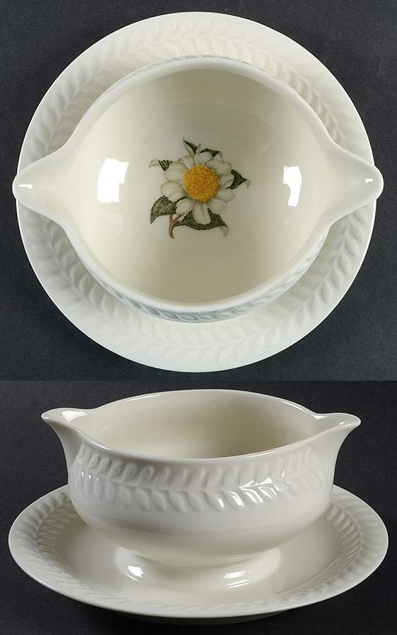Camellia Gravy Boat with Attached Underplate by Haviland-1