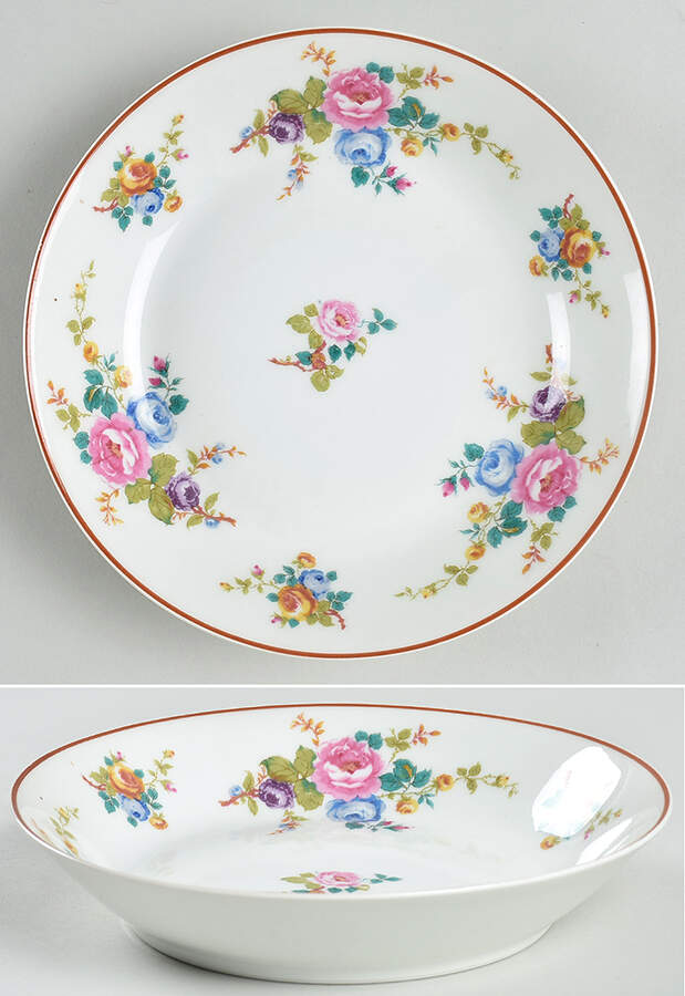 Cambridge (France, Floral) Coupe Soup Bowl by Haviland-1