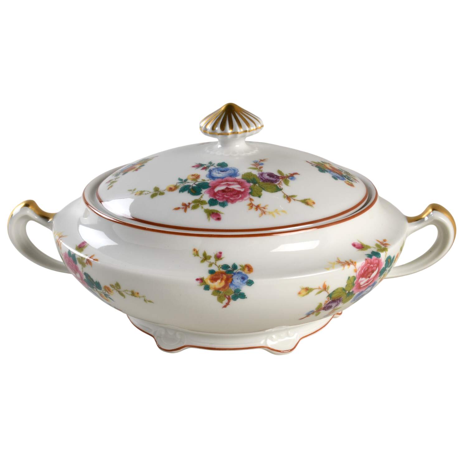 Cambridge (France, Floral) Round Covered Vegetable by Haviland-1