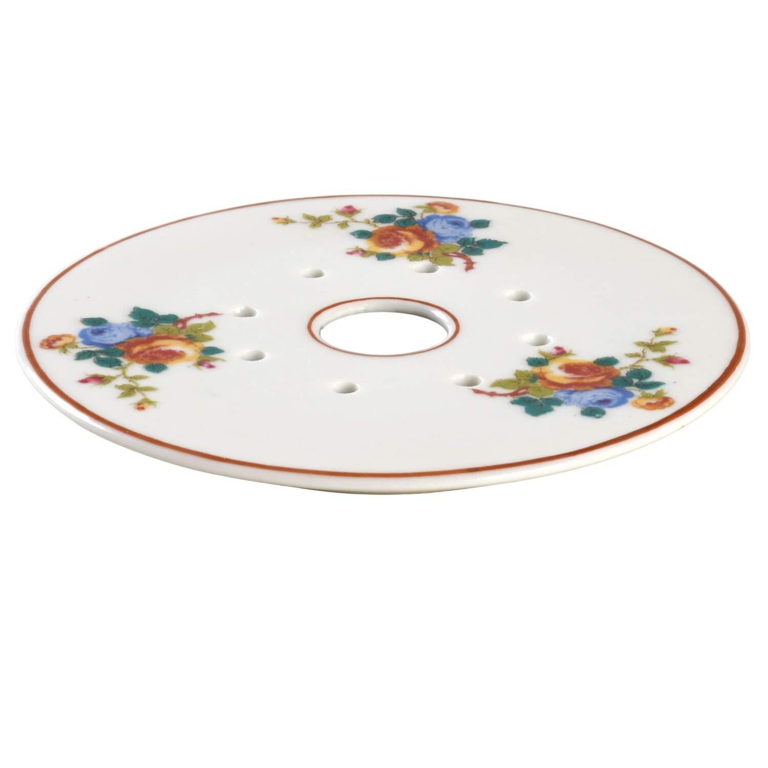 Cambridge (France, Floral) Strainer for Round Butter by Haviland-1