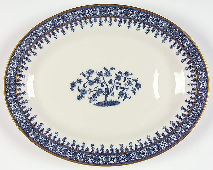 Cambridge Blue 11" Oval Serving Platter by Haviland-1
