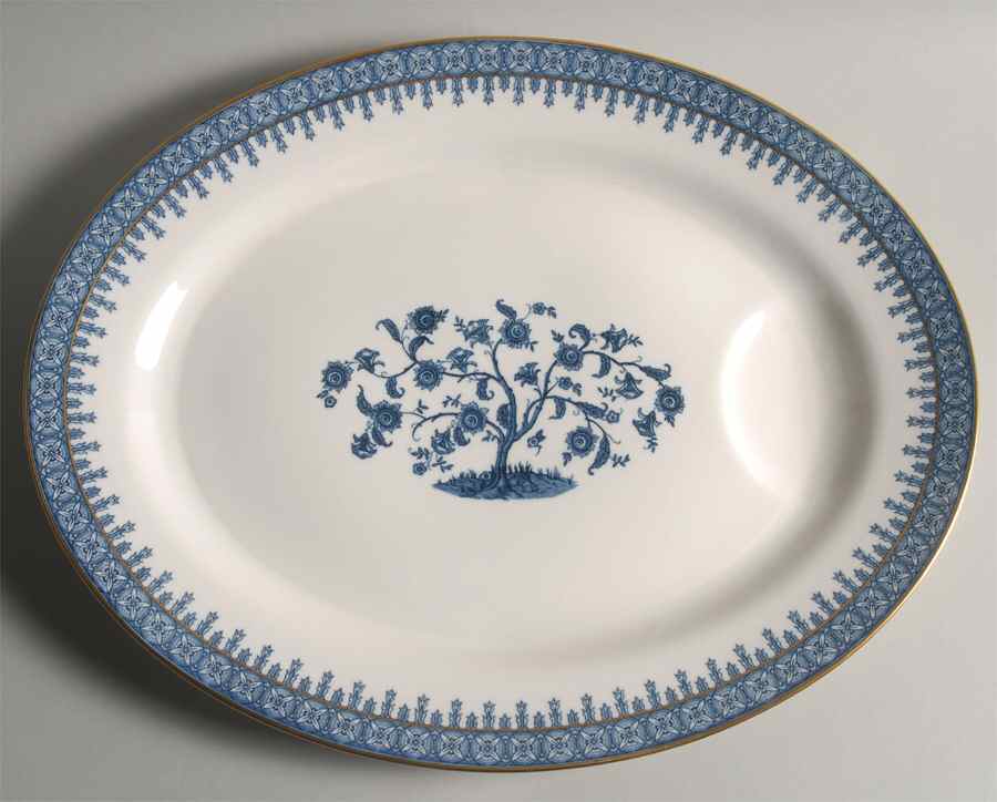 Cambridge Blue 16" Oval Serving Platter by Haviland-1