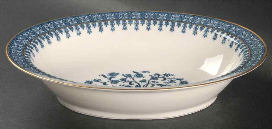 Cambridge Blue 9" Oval Vegetable Bowl by Haviland-1
