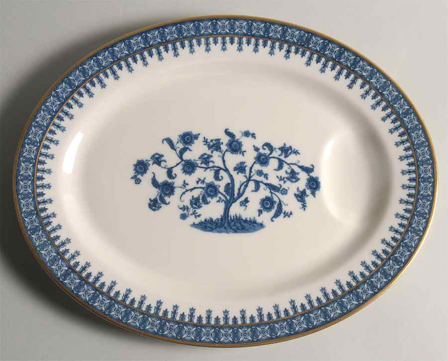 Cambridge Blue 14" Oval Serving Platter by Haviland-1