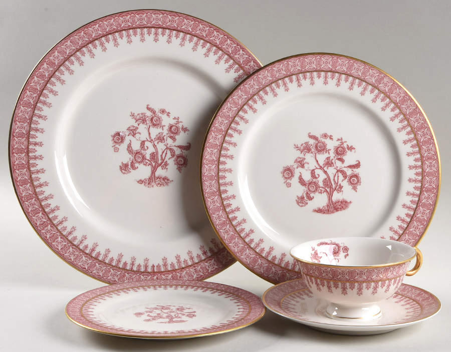 Cambridge Crimson 5 Piece Place Setting by Haviland-1