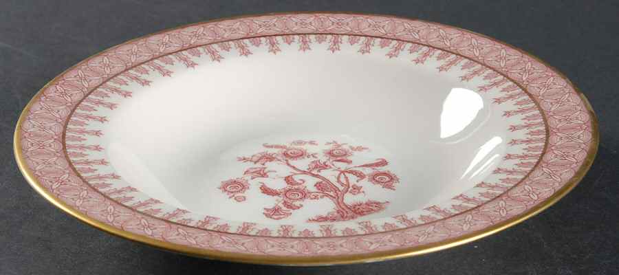 Cambridge Crimson Rim Soup Bowl by Haviland-1