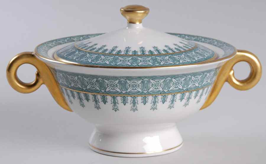 Cambridge Green Sugar Bowl & Lid by Haviland-1