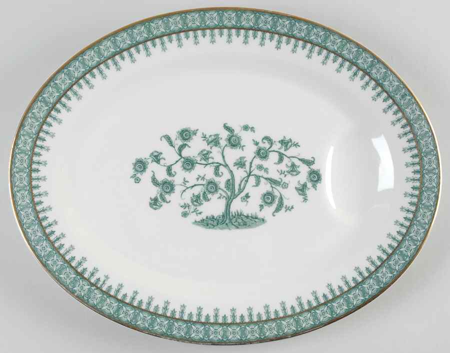 Cambridge Green 14" Oval Serving Platter by Haviland-1