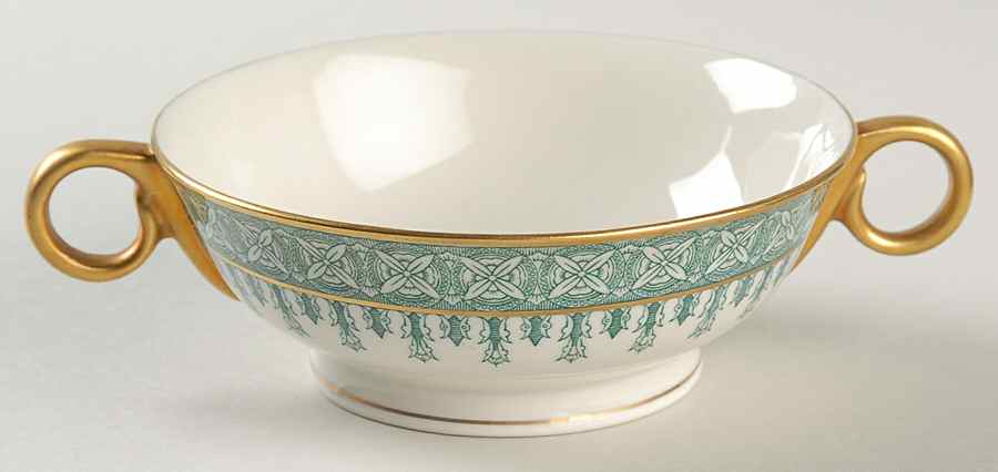 Cambridge Green Footed Cream Soup Bowl by Haviland-1