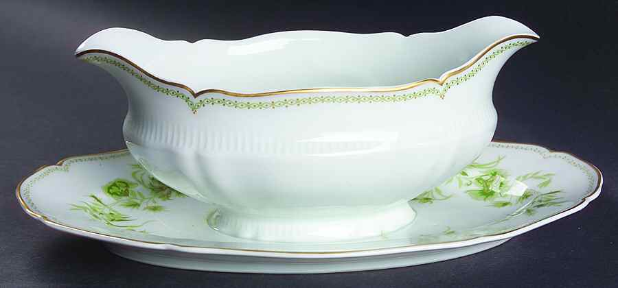 Carette Gravy Boat with Attached Underplate by Haviland-1