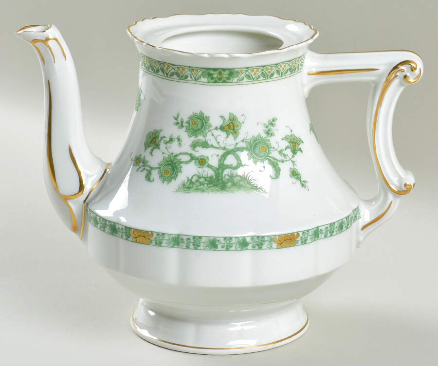Cashmere (Green & Gold Tree) Teapot No Lid by Haviland-1