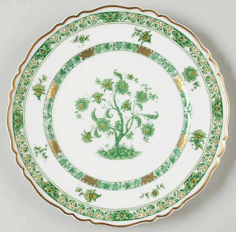 Cashmere (Green & Gold Tree) Salad Plate by Haviland-1