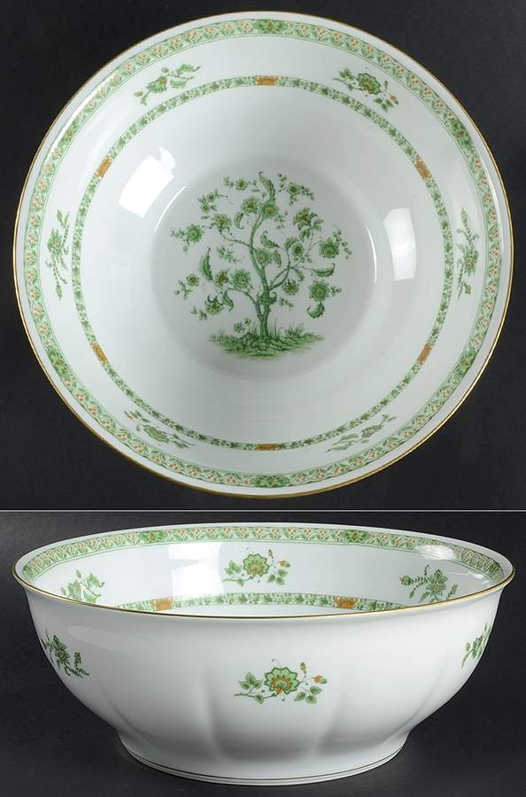 Cashmere (Green & Gold Tree) 10" Large Salad Serving Bowl by Haviland-1