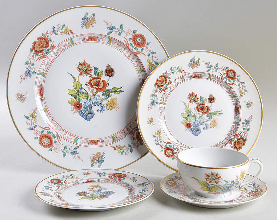 Cathay (Gold Trim) 5 Piece Place Setting by Haviland-1