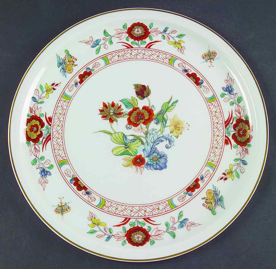 Cathay (Gold Trim) Cake Plate by Haviland-1