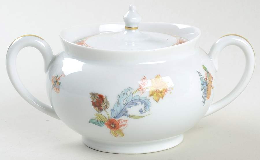 Cathay (Gold Trim) Sugar Bowl & Lid by Haviland-1