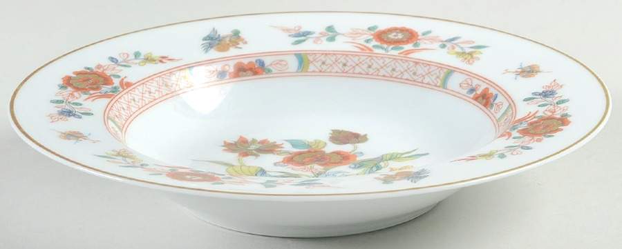 Cathay (Gold Trim) Rim Soup Bowl by Haviland-1