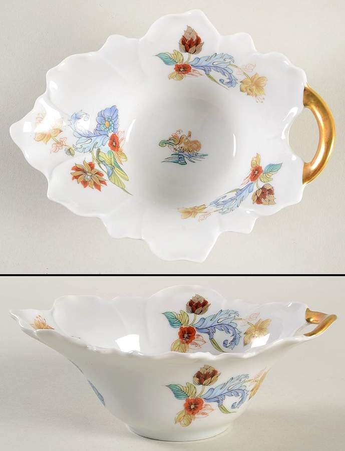 Cathay (Gold Trim) Small Deep Leaf Dish by Haviland-1