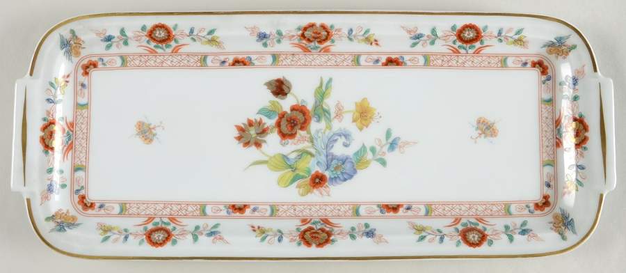 Cathay (Gold Trim) Large Sandwich Tray by Haviland-1