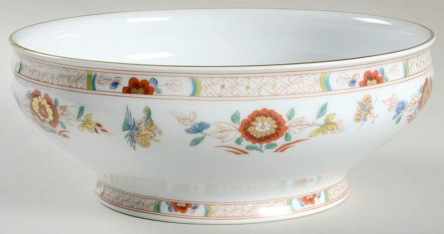 Cathay (Gold Trim) 10" Large Salad Serving Bowl by Haviland-1