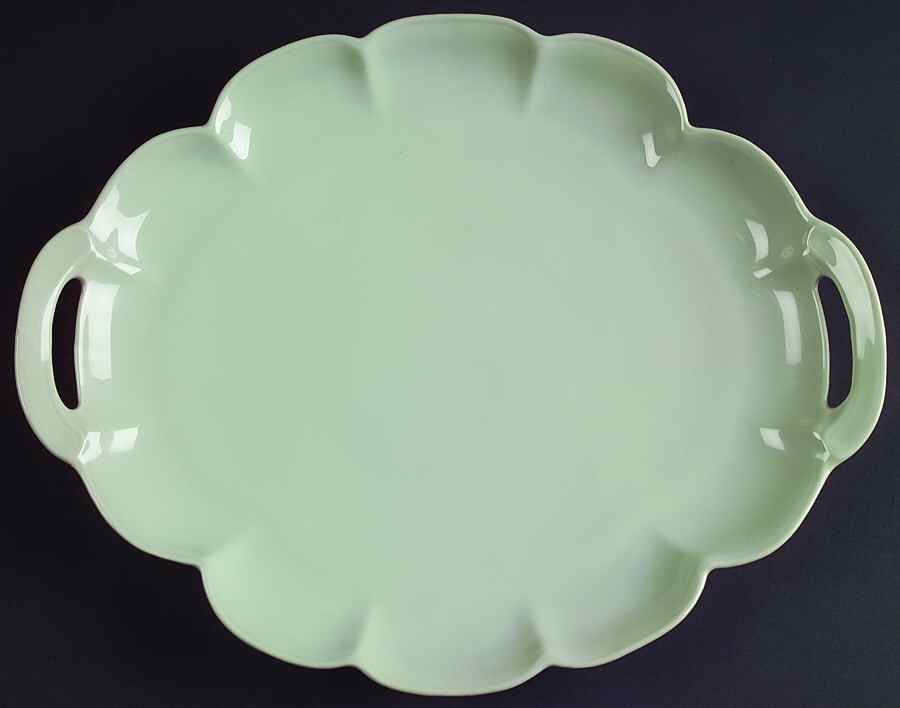 Celadon Handled Cake Plate by Haviland-1