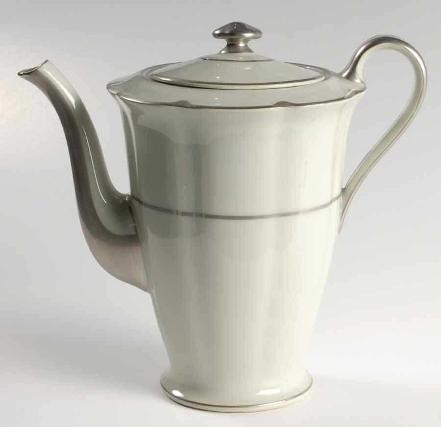 Celadon Platinum Coffee Pot & Lid by Haviland-1