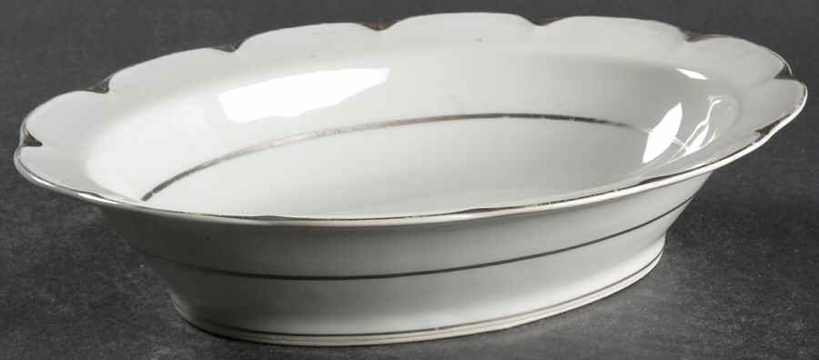 Celadon Platinum 9" Oval Vegetable Bowl by Haviland-1