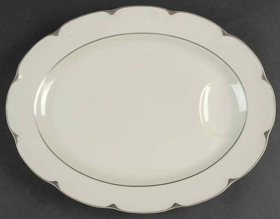Celadon Platinum 13" Oval Serving Platter by Haviland-1