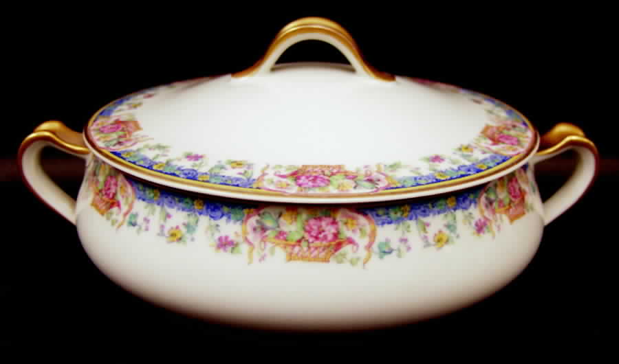 Cerulean Round Covered Vegetable by Haviland-1