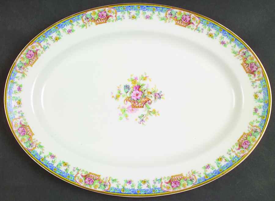 Cerulean 13" Oval Serving Platter by Haviland-1