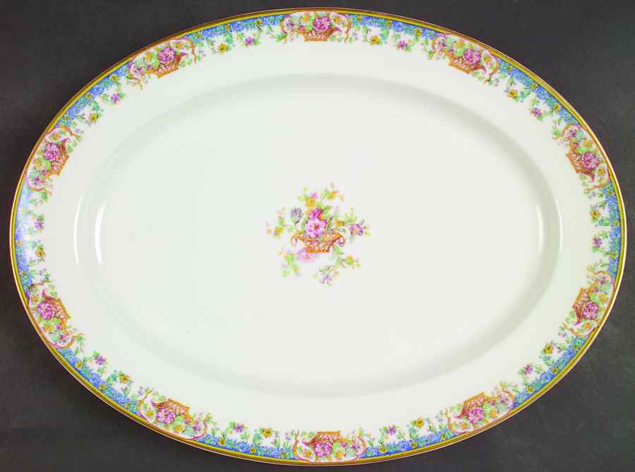 Cerulean 16" Oval Serving Platter by Haviland-1